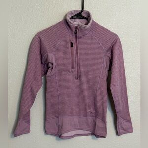 Patagonia pink/purple original R1 grid base layer Half-Zip